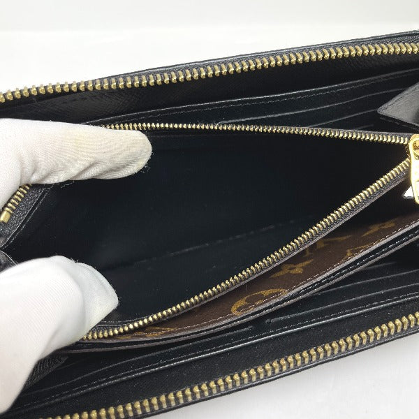 Louis Vuitton LOUIS VUITTON Long Wallet
 
Round Zipper Monogram Zippy Wallet Monogram Canvas M61855 Noir LV
 [SS]
 【second hand】 