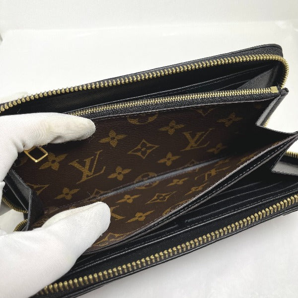 Louis Vuitton LOUIS VUITTON Long Wallet
 
Round Zipper Monogram Zippy Wallet Monogram Canvas M61855 Noir LV
 [SS]
 【second hand】 