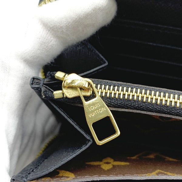 Louis Vuitton LOUIS VUITTON Long Wallet
 
Round Zipper Monogram Zippy Wallet Monogram Canvas M61855 Noir LV
 [SS]
 【second hand】 