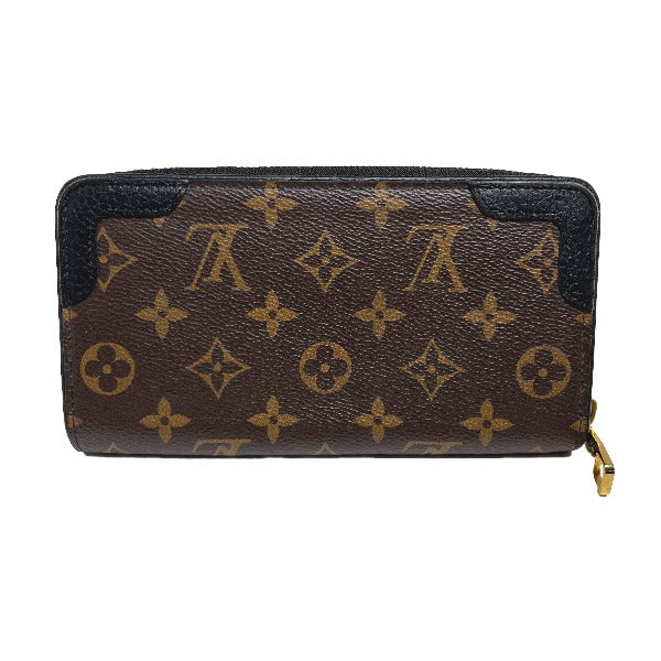 Louis Vuitton LOUIS VUITTON Long Wallet
 
Round Zipper Monogram Zippy Wallet Monogram Canvas M61855 Noir LV
 [SS]
 【second hand】 