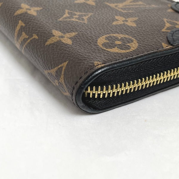 Louis Vuitton LOUIS VUITTON Long Wallet
 
Round Zipper Monogram Zippy Wallet Monogram Canvas M61855 Noir LV
 [SS]
 【second hand】 