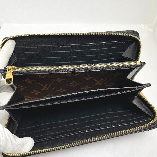 Louis Vuitton LOUIS VUITTON Long Wallet
 
Round Zipper Monogram Zippy Wallet Monogram Canvas M61855 Noir LV
 [SS]
 【second hand】 