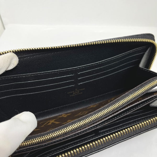 Louis Vuitton LOUIS VUITTON Long Wallet
 
Round Zipper Monogram Zippy Wallet Monogram Canvas M61855 Noir LV
 [SS]
 【second hand】 