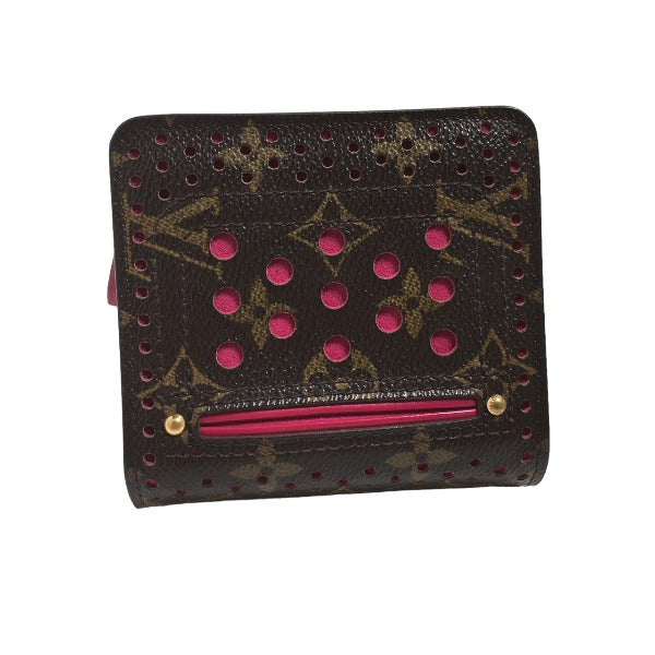 LOUIS VUITTON Bi-fold wallet
 Round zipper Monogram Perforated bi-fold wallet Monogram Perforated M95188 Fuchsia LV
 [SS]
 【second hand】 