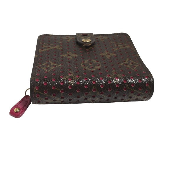 LOUIS VUITTON Bi-fold wallet
 Round zipper Monogram Perforated bi-fold wallet Monogram Perforated M95188 Fuchsia LV
 [SS]
 【second hand】 