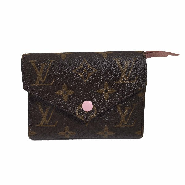 ルイヴィトン LOUIS VUITTON コインケース
 カードケース付小銭入 モノグラム ポルトフォイユ・ヴィクトリーヌ モノグラムキャンバス M62360 ローズ・バレリーヌ LV
 【SS】
 【中古】