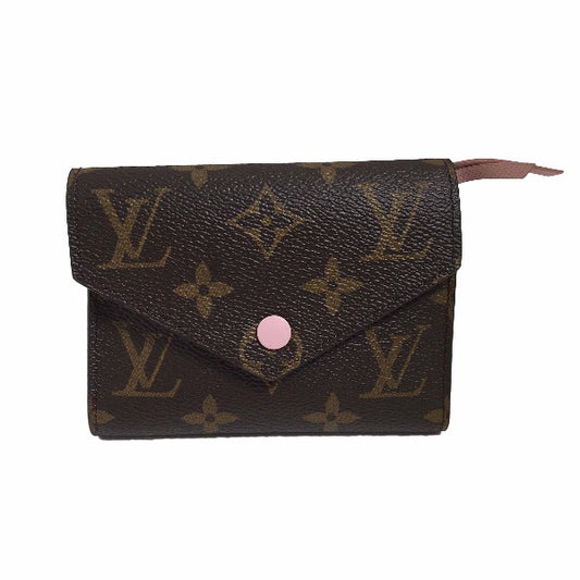 LOUIS VUITTON coin case
 Card case and coin purse Monogram Victorine Portefeuille Monogram canvas M62360 Rose Ballerine LV
 [SS]
 【second hand】 