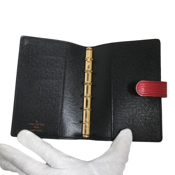 Louis Vuitton LOUIS VUITTON Notebook Cover
 Epi Agenda PM Notebook Cover, Epi Leather R20057, Castilian Red, LV
 [SS]
 【second hand】 