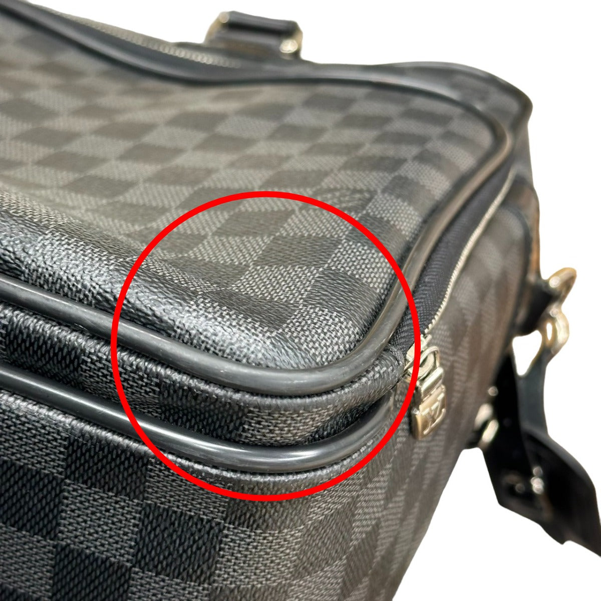LOUIS VUITTON Shoulder Bag
 Business bag Damier Graphite Ikar Damier Graphite canvas N23253 Grey LV
 [SS]
 【second hand】 