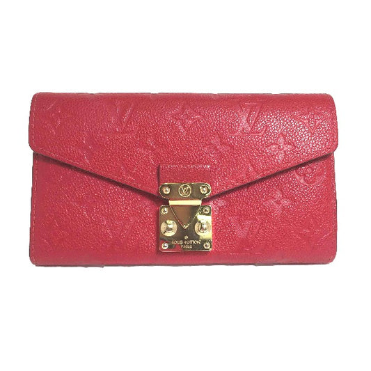 Louis Vuitton LOUIS VUITTON Long Wallet
 Long Wallet Monogram Portefeuille Monogram Canvas M62459 Red LV
 [SS]
 【second hand】 