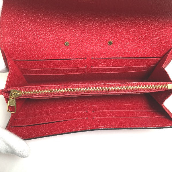 Louis Vuitton LOUIS VUITTON Long Wallet
 Long Wallet Monogram Portefeuille Monogram Canvas M62459 Red LV
 [SS]
 【second hand】 