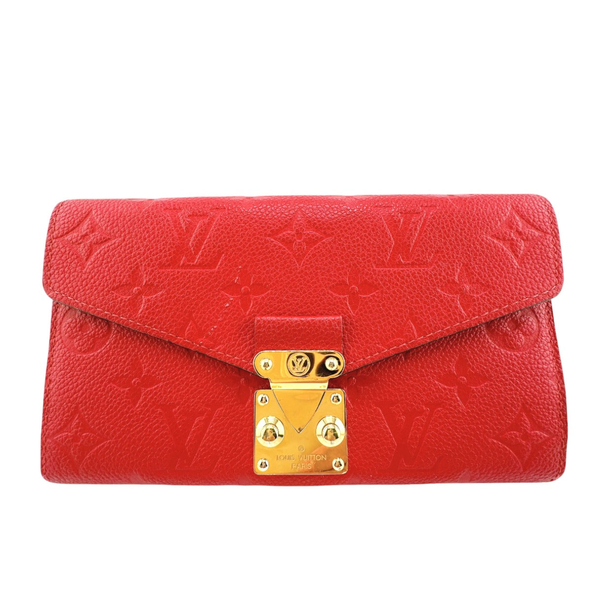 Louis Vuitton LOUIS VUITTON Long Wallet
 Long Wallet Monogram Portefeuille Monogram Canvas M62459 Red LV
 [SS]
 【second hand】 