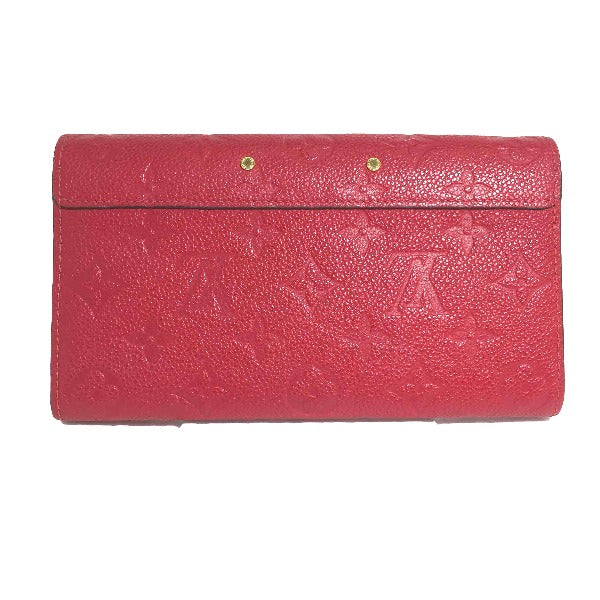 Louis Vuitton LOUIS VUITTON Long Wallet
 Long Wallet Monogram Portefeuille Monogram Canvas M62459 Red LV
 [SS]
 【second hand】 