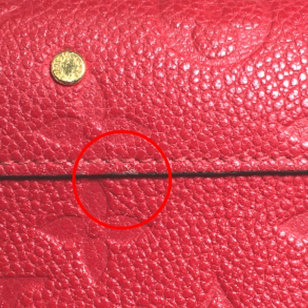 Louis Vuitton LOUIS VUITTON Long Wallet
 Long Wallet Monogram Portefeuille Monogram Canvas M62459 Red LV
 [SS]
 【second hand】 