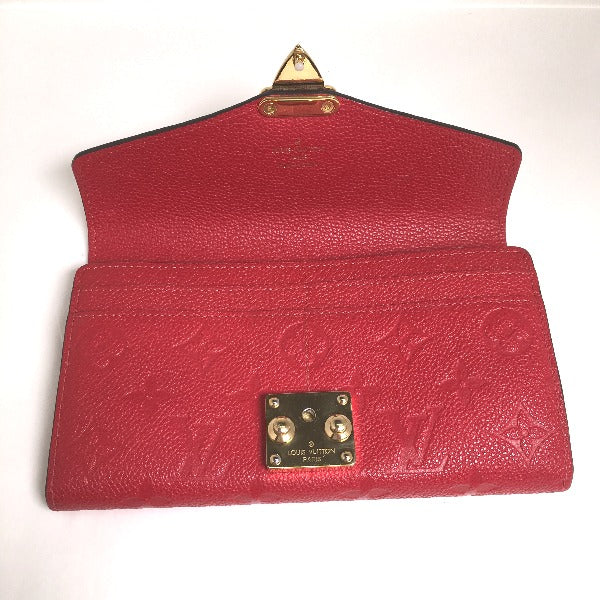 Louis Vuitton LOUIS VUITTON Long Wallet
 Long Wallet Monogram Portefeuille Monogram Canvas M62459 Red LV
 [SS]
 【second hand】 