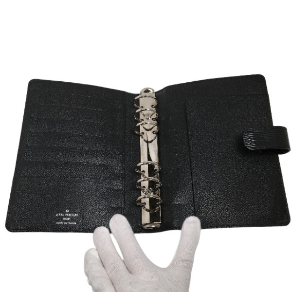 Louis Vuitton LOUIS VUITTON Notebook Cover
 Epi Agenda MM System Organizer Cover, Epi Leather R20042 Noir LV
 [SS]
 【second hand】 