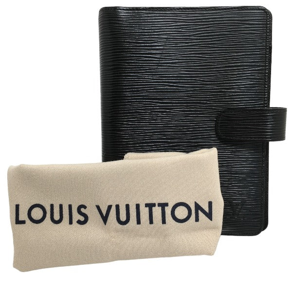 Louis Vuitton LOUIS VUITTON Notebook Cover
 Epi Agenda MM System Organizer Cover, Epi Leather R20042 Noir LV
 [SS]
 【second hand】 