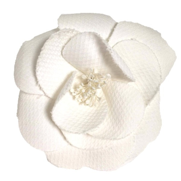 CHANEL Brooch
 Corsage Camellia Flower Other White [SS]
 【second hand】 