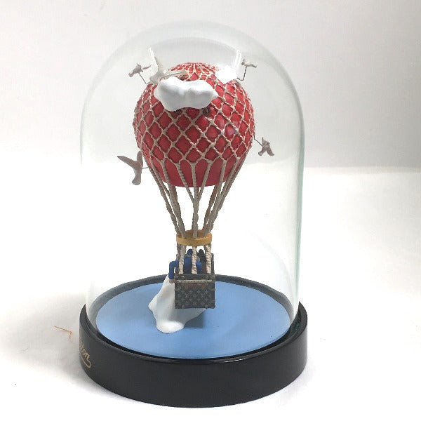 ルイヴィトン LOUIS VUITTON オブジェ
 ガラスドーム エアバルーン 気球　 ガラス ブラック LV
 【SS】
 【中古】