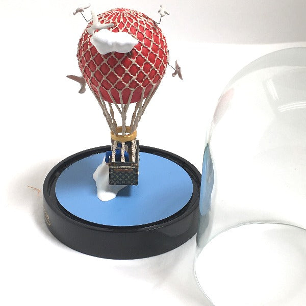 ルイヴィトン LOUIS VUITTON オブジェ
 ガラスドーム エアバルーン 気球　 ガラス ブラック LV
 【SS】
 【中古】