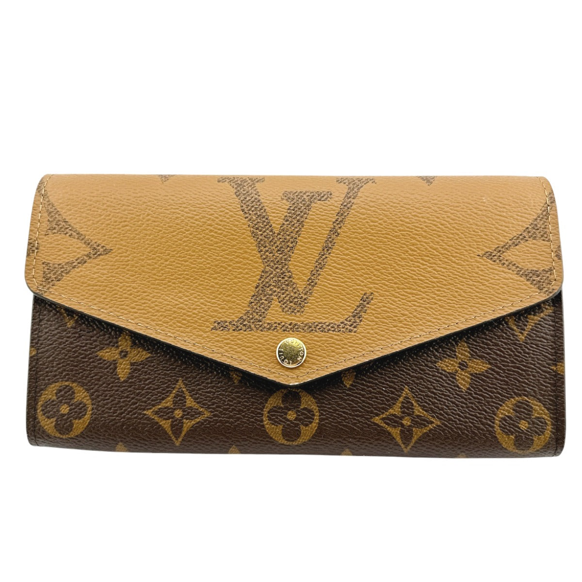 ルイヴィトン LOUIS VUITTON 長財布
 長財布 モノグラムジャイアントリバース ポルトフォイユ・サラ モノグラムキャンバス M80726 ブラウン LV
 【中古】