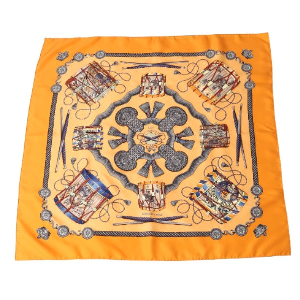 HERMES Scarf
 Scarf Carre 90 100% Silk Orange [SS]
 【second hand】 