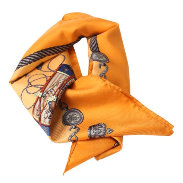 HERMES Scarf
 Scarf Carre 90 100% Silk Orange [SS]
 【second hand】 