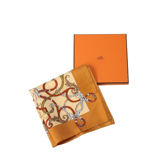 HERMES handkerchief
 Carré 45 Silk Silk Orange [SS]
 【second hand】 