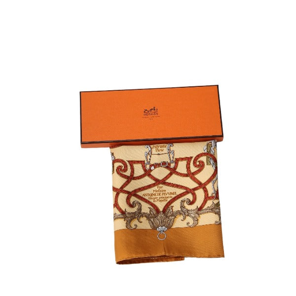 HERMES handkerchief
 Carré 45 Silk Silk Orange [SS]
 【second hand】 