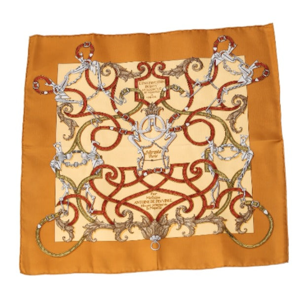 HERMES handkerchief
 Carré 45 Silk Silk Orange [SS]
 【second hand】 