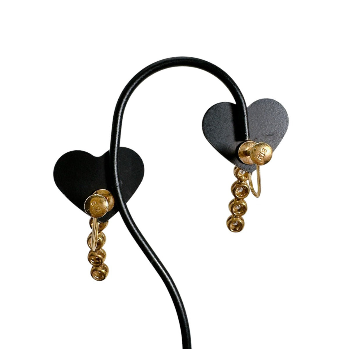 イヤリング
 0.1ct ×2個 ダイヤ K18 K18ゴールド ゴールド 【SS】
 【中古】