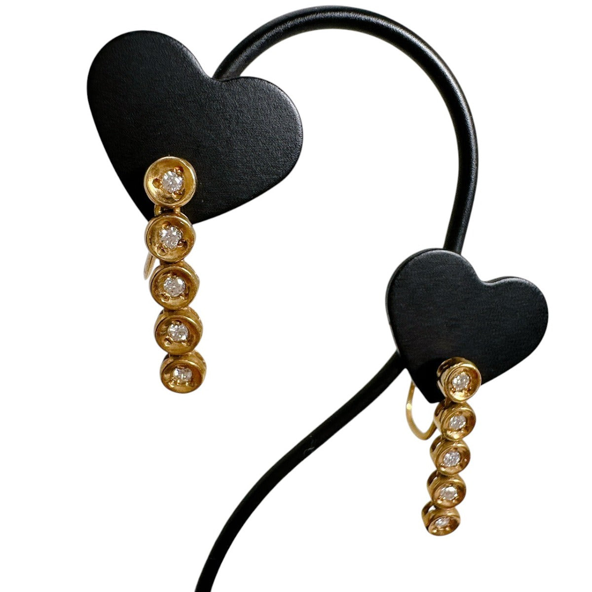 イヤリング
 0.1ct ×2個 ダイヤ K18 K18ゴールド ゴールド 【SS】
 【中古】