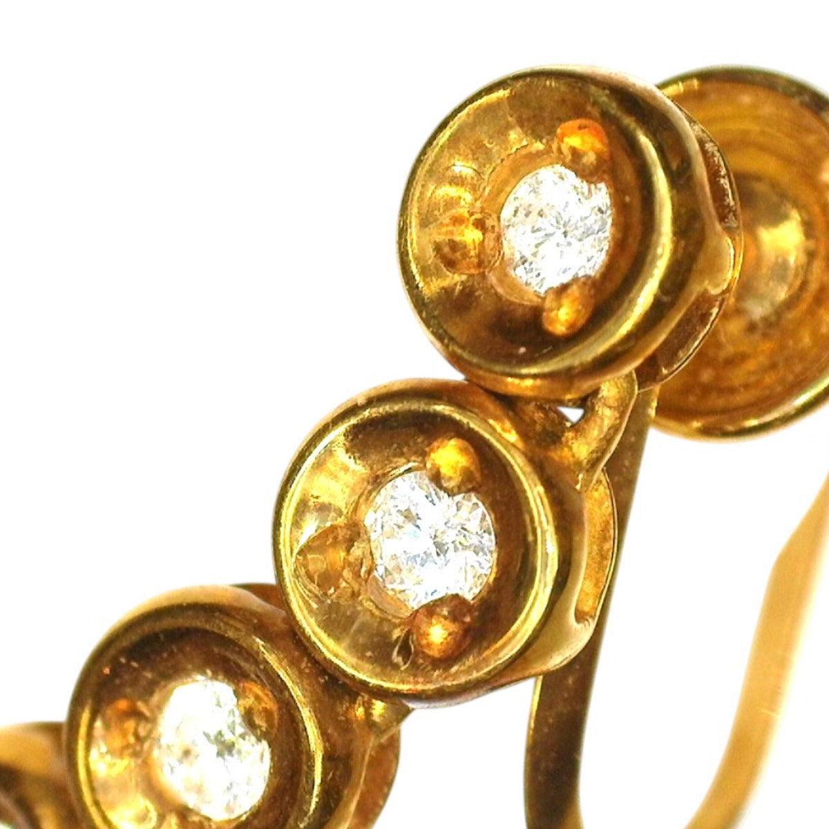 イヤリング
 0.1ct ×2個 ダイヤ K18 K18ゴールド ゴールド 【SS】
 【中古】