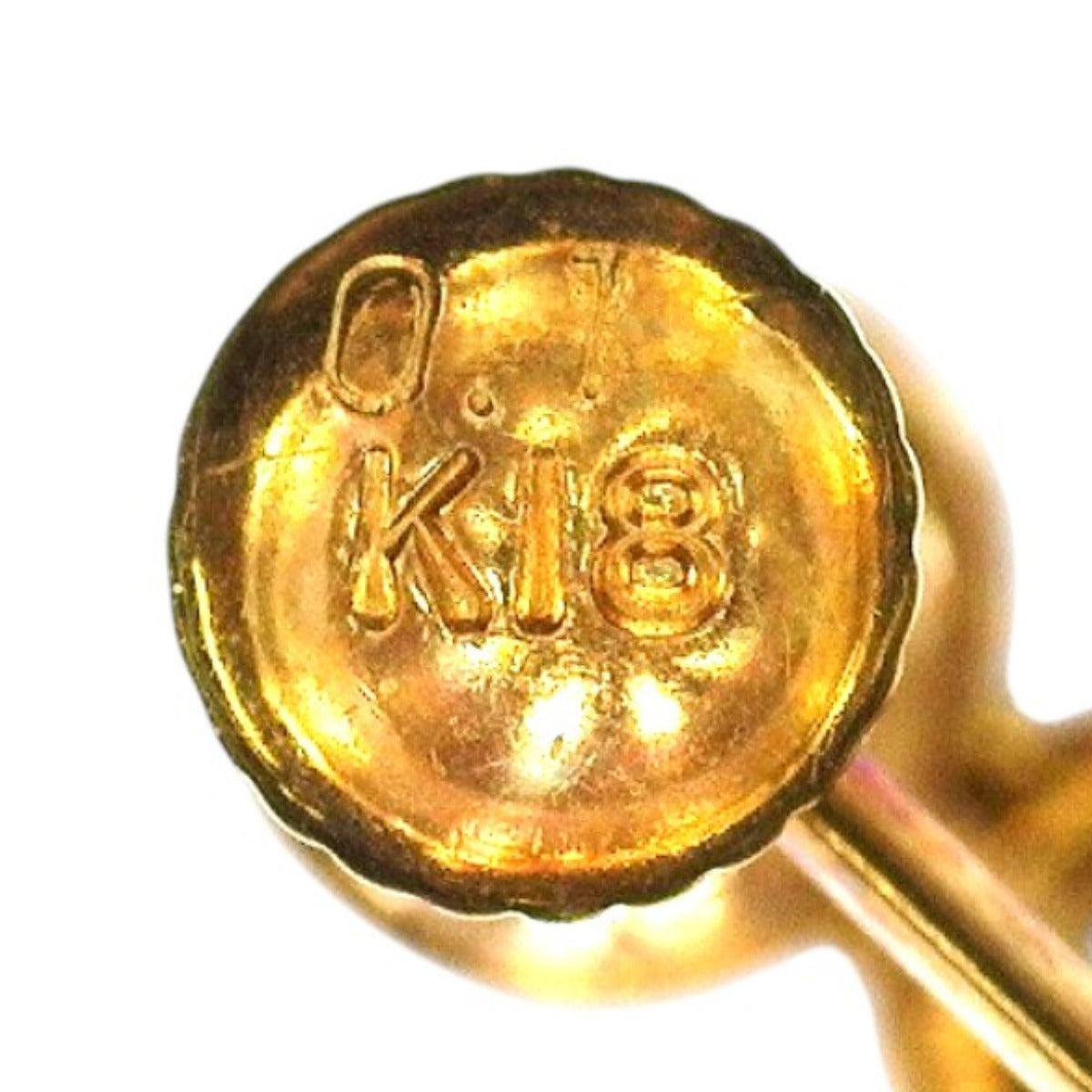 イヤリング
 0.1ct ×2個 ダイヤ K18 K18ゴールド ゴールド 【SS】
 【中古】