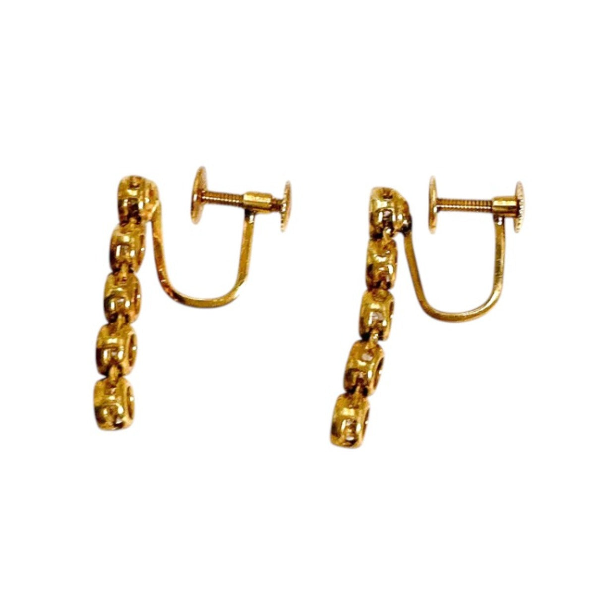 イヤリング
 0.1ct ×2個 ダイヤ K18 K18ゴールド ゴールド 【SS】
 【中古】