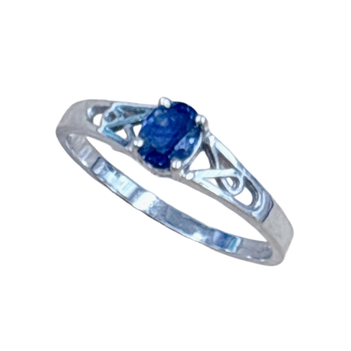 リング・指輪
 指輪 11.5号 サファイア K14 K14ホワイトゴールド シルバー 【SS】
 【中古】