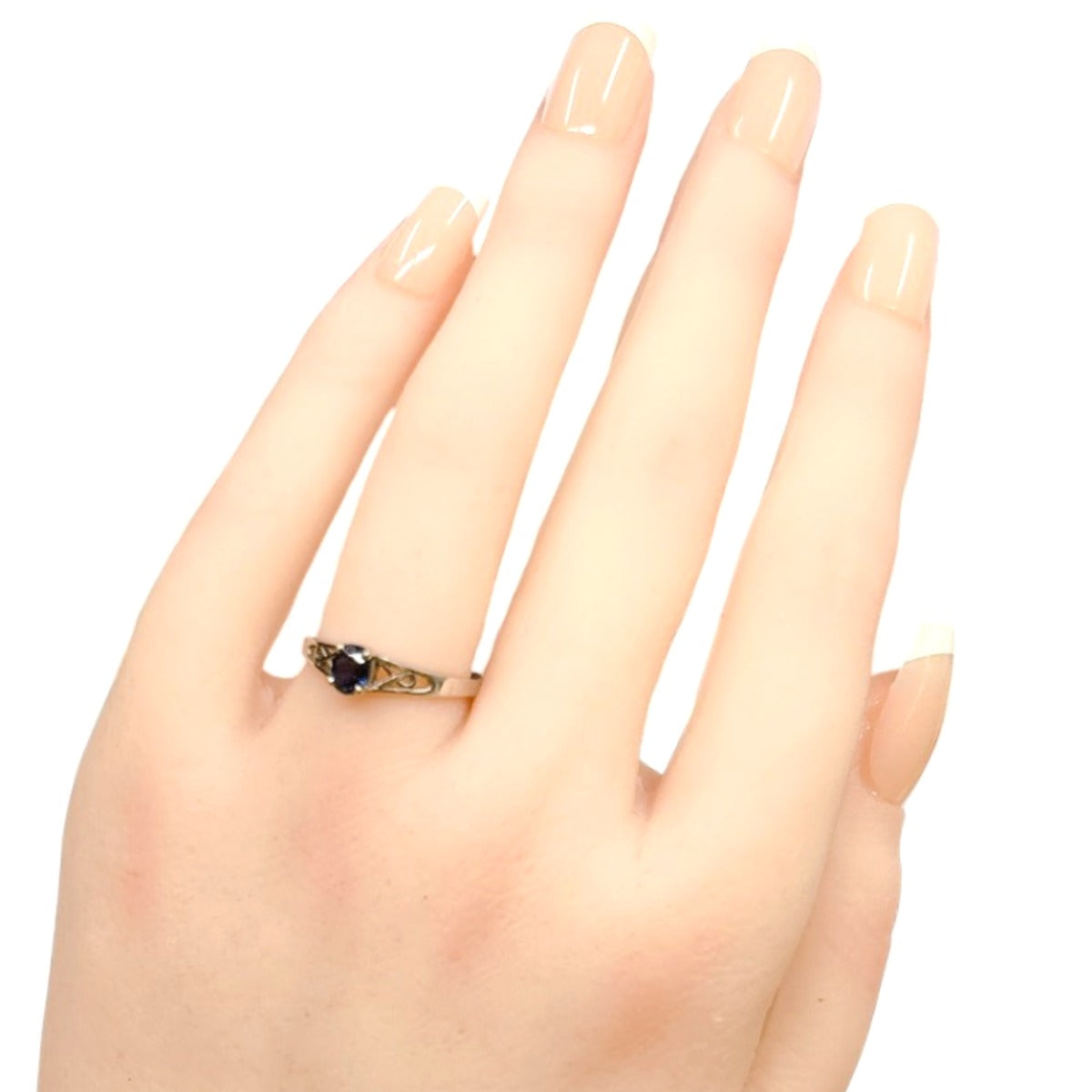 リング・指輪
 指輪 11.5号 サファイア K14 K14ホワイトゴールド シルバー 【SS】
 【中古】