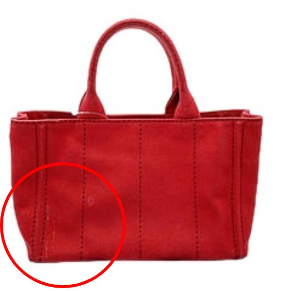 PRADA Tote Bag
 Tote Bag Canvas Canapa Tote Denim Red [SS]
 【second hand】 