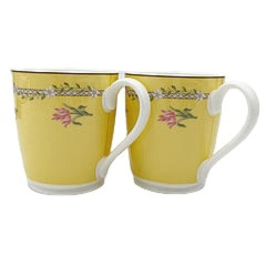 Tiffany &amp; Co. Mug
 2 cups Pink Trip Not specified Yellow [SS]
 【second hand】 