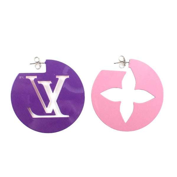 LOUIS VUITTON Earrings
 Earrings Boucles D'oreille Perfect Match MP3075 Purple/Pink LV
 [SS]
 【second hand】 