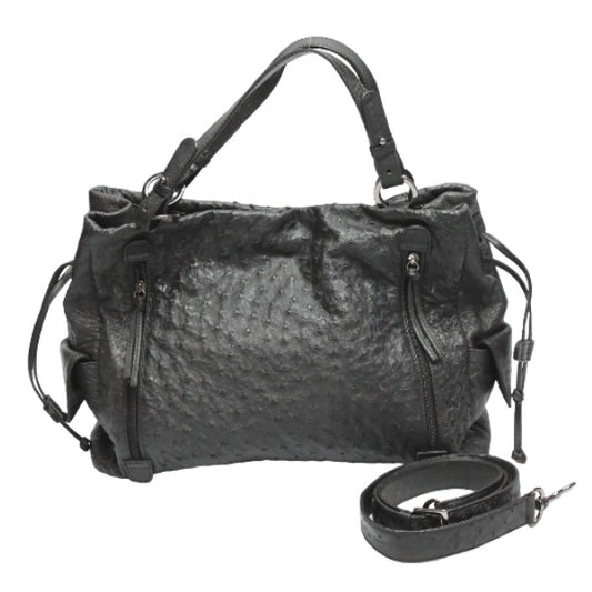 Ostrich handbag
 Handbag Shoulder 2way Ostrich Black [SS]
 【second hand】 