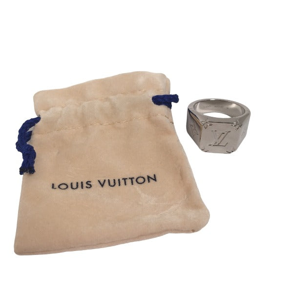 LOUIS VUITTON Rings
 Monogram Signet Ring M62487 Silver LV
 [SS]
 【second hand】 