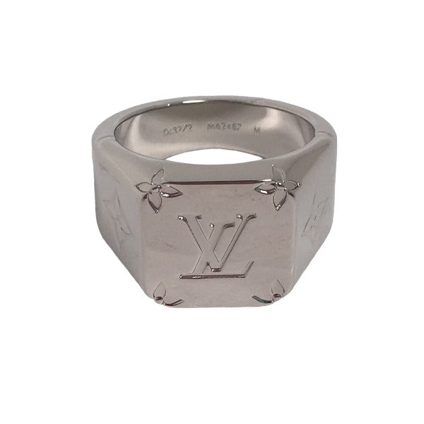 LOUIS VUITTON Rings
 Monogram Signet Ring M62487 Silver LV
 [SS]
 【second hand】 