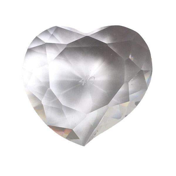 ヨンドシー 4℃ オブジェ
 ハート 置物 クリスタル クリスタル クリア 【SS】
 【中古】