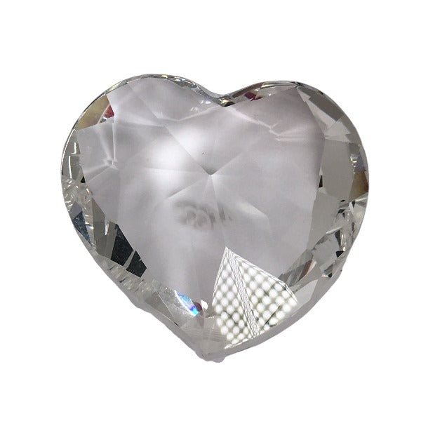 ヨンドシー 4℃ オブジェ
 ハート 置物 クリスタル クリスタル クリア 【SS】
 【中古】