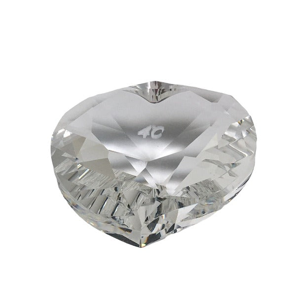 ヨンドシー 4℃ オブジェ
 ハート 置物 クリスタル クリスタル クリア 【SS】
 【中古】