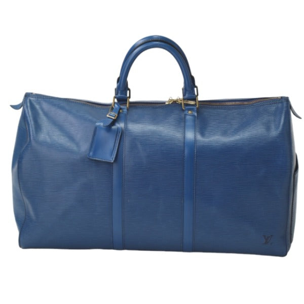 Louis Vuitton Boston Bag
 Epi Keepall 50 Travel Bag in Epi Leather M42965 Toledo Blue LV
 [SS]
 【second hand】 