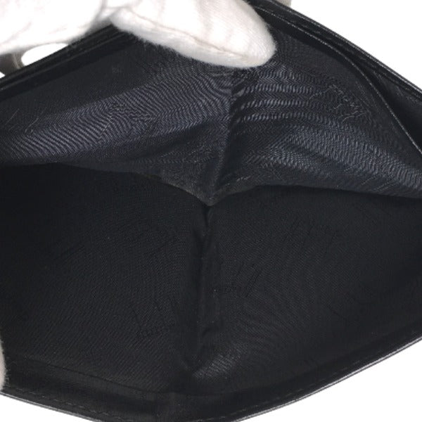 ダンヒル Dunhill 二つ折り財布
 二つ折り財布 無地 レザー ブラック 【SS】
 【中古】