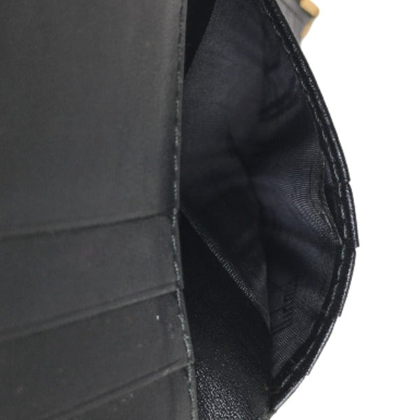 ダンヒル Dunhill 二つ折り財布
 二つ折り財布 無地 レザー ブラック 【SS】
 【中古】
