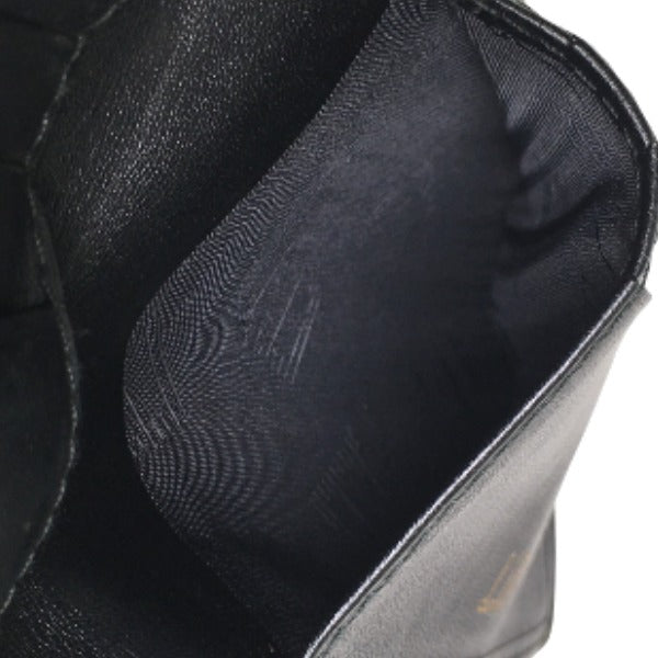 ダンヒル Dunhill 二つ折り財布
 二つ折り財布 無地 レザー ブラック 【SS】
 【中古】